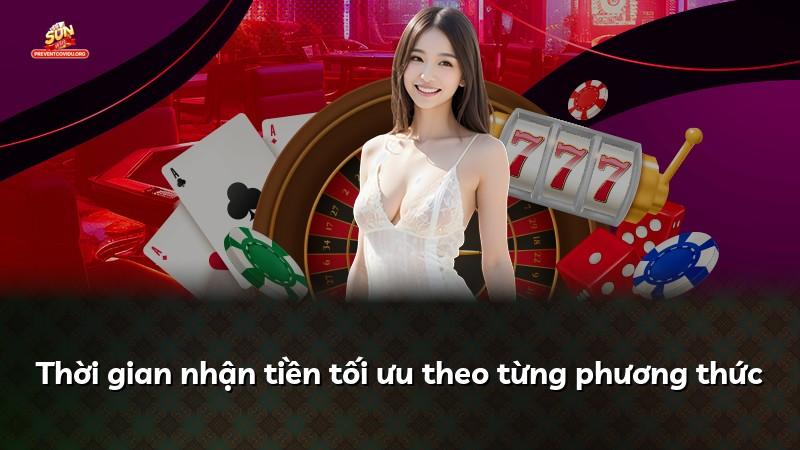 Thời gian nhận tiền tối ưu theo từng phương thức